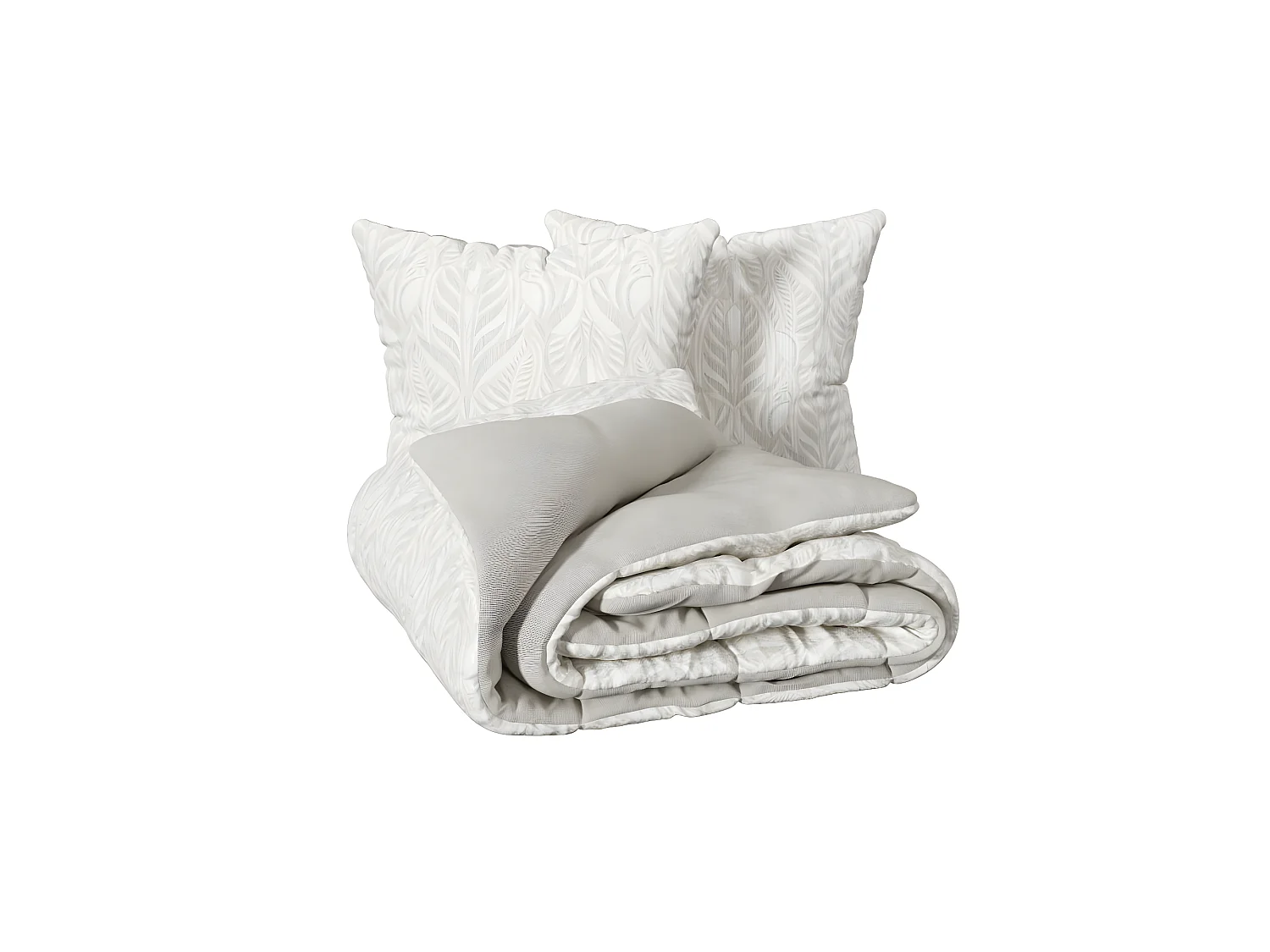 Parure de lit 2 Personnes 240 x 220 cm Housse de couette avec 2 taies en Coton Imprimé Nahl