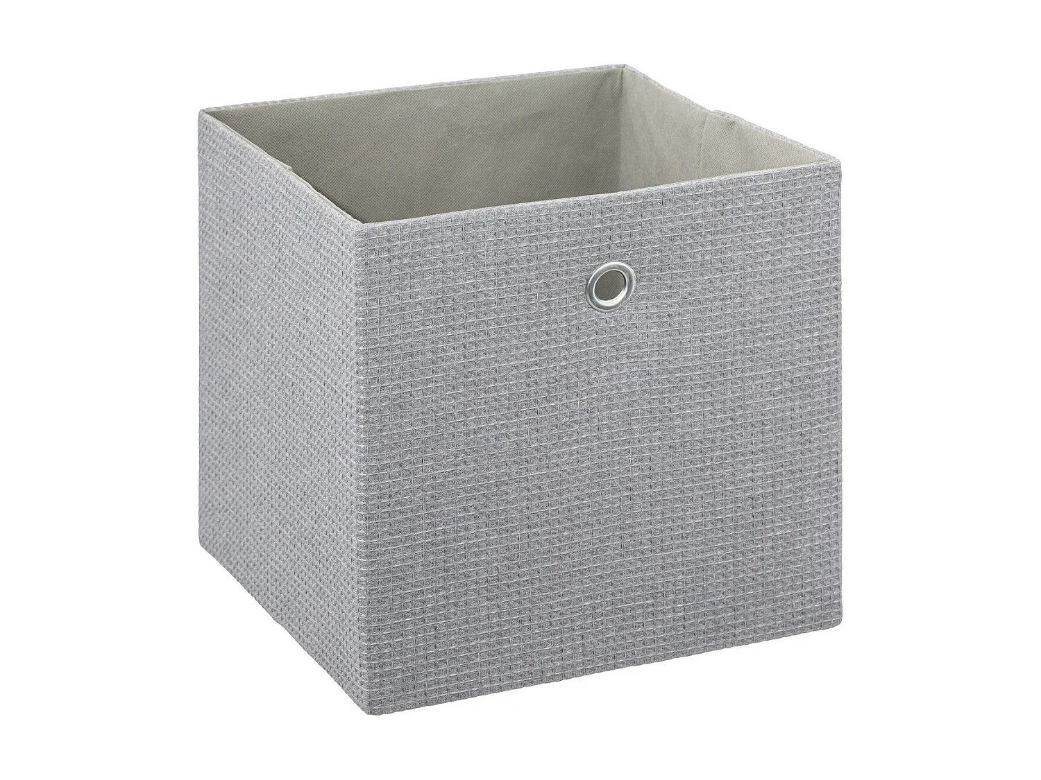 Boite de rangement avec couvercle 31 x 31 x 31 cm tissu Gris