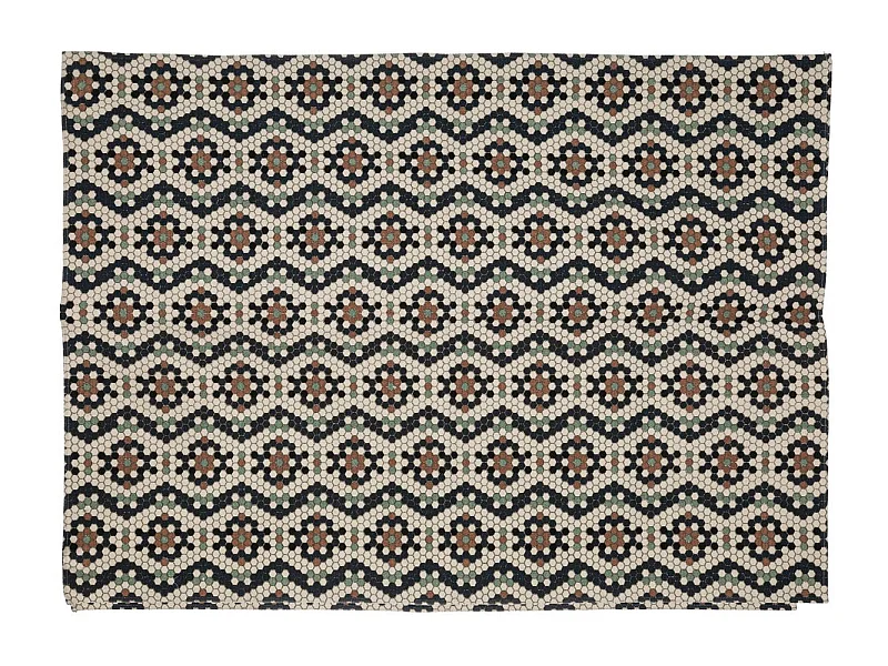 Tapis décoratif en Coton Bleu et Ivoire 120 x170 cm