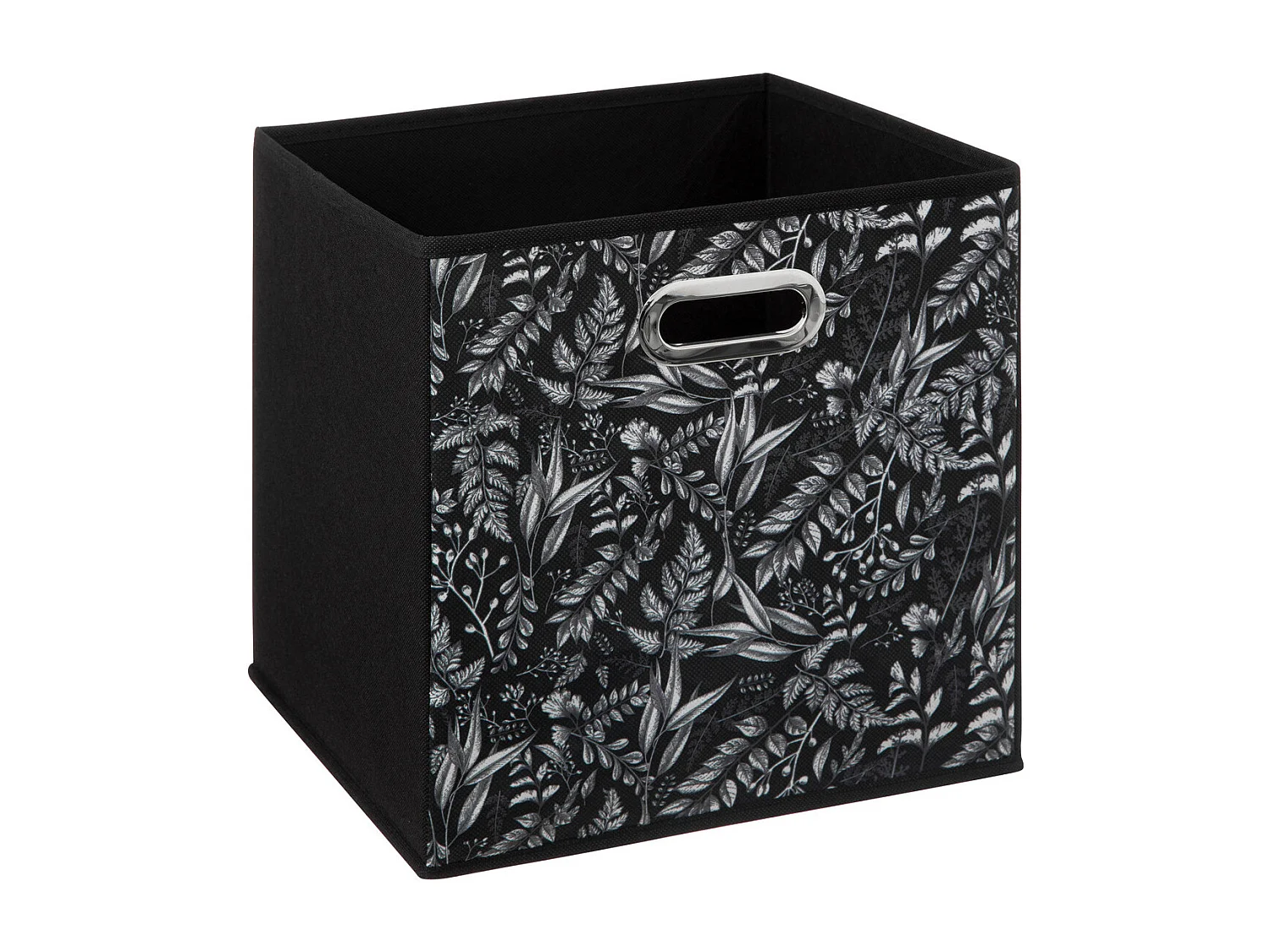 Boîte de rangement Noir avec déco 31 x 31 x 31 cm