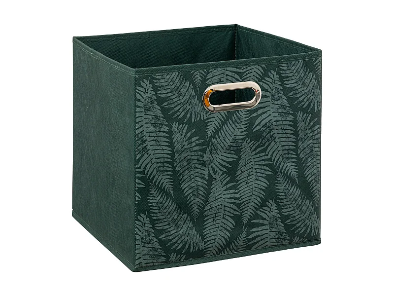 Boîte de rangement Vert avec déco 31 x 31 x 31 cm