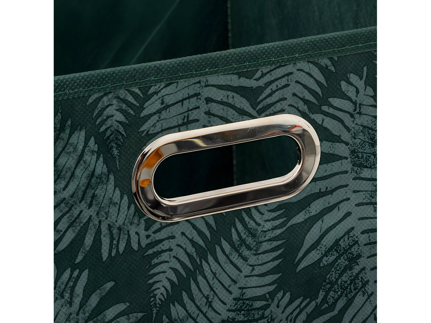 Boîte de rangement Vert avec déco 31 x 31 x 31 cm