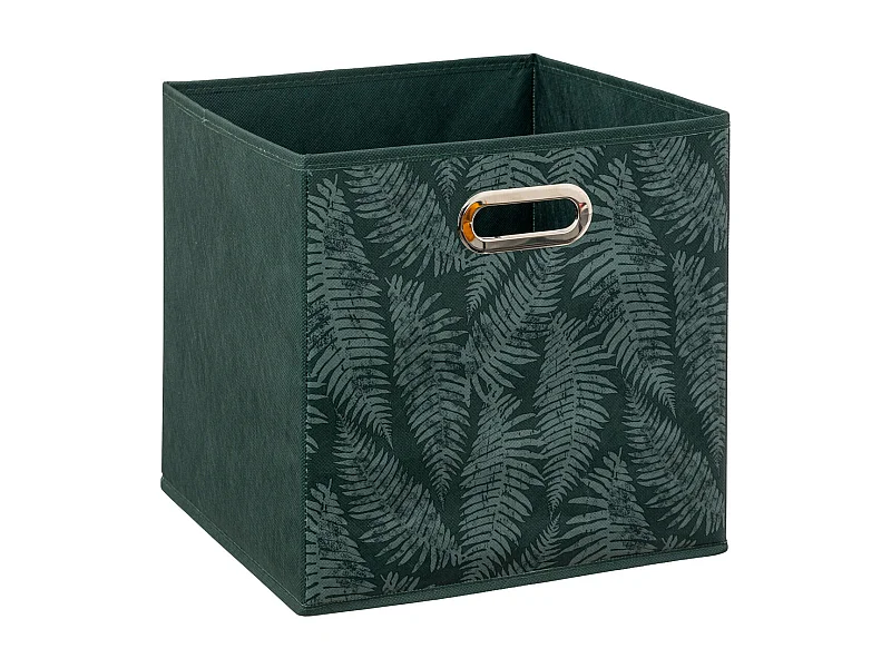 Boîte de rangement Vert avec déco 31 x 31 x 31 cm