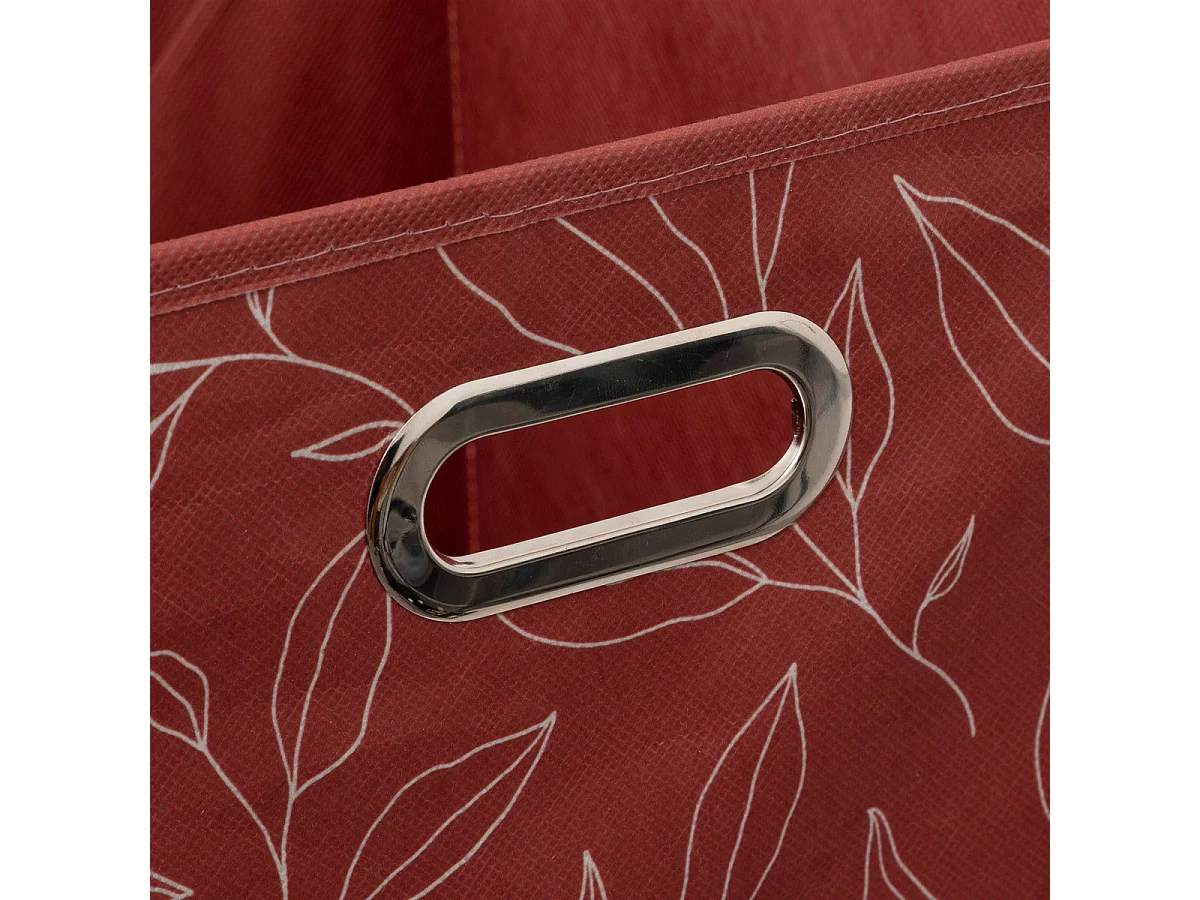 Boîte de rangement Terracotta avec déco 31 x 31 x 31 cm