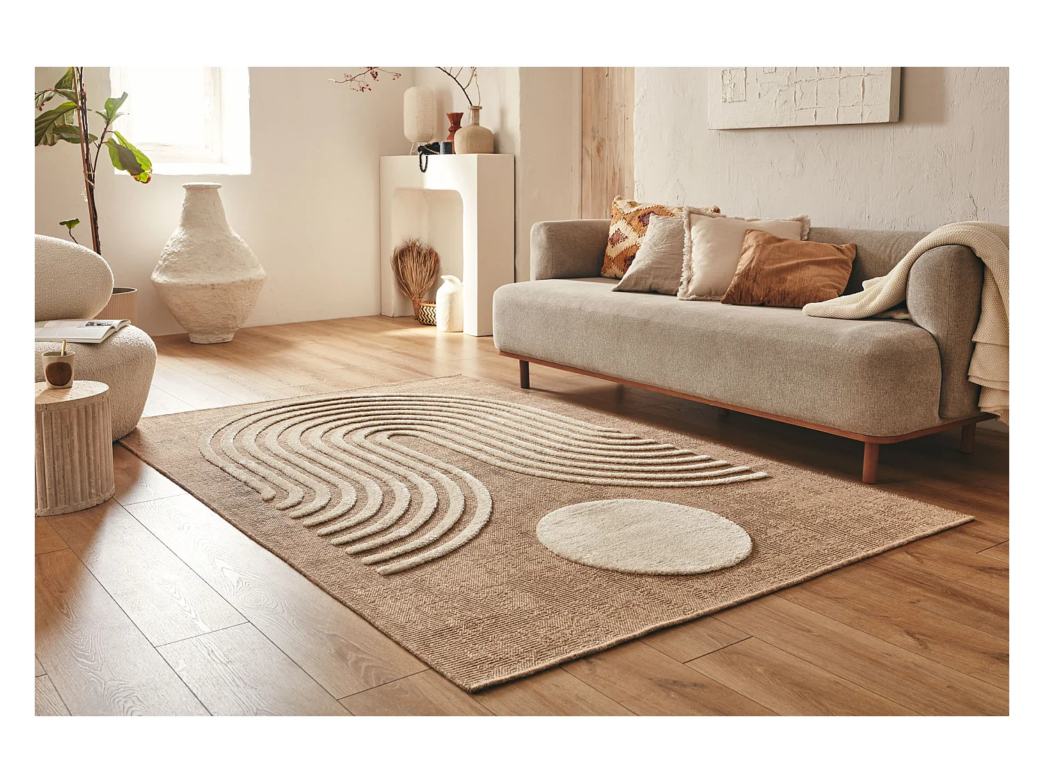 Tapis de salon - Palma - bohème - Blanc - 80x150