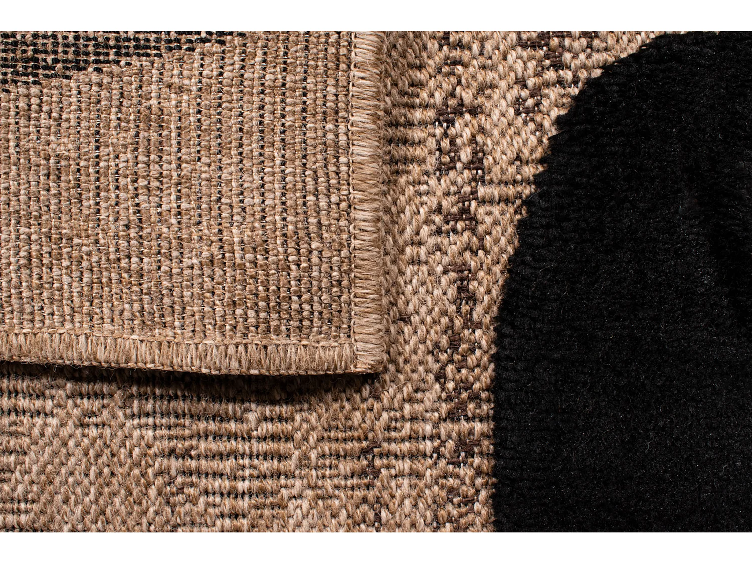 Tapis de salon - Palma - relief - Noir - 200x290