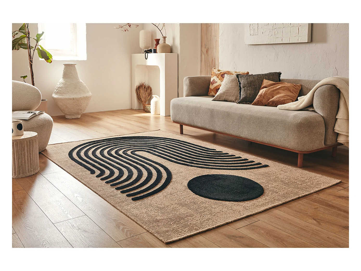 Tapis de salon - Palma - bohème - Noir - 120x170