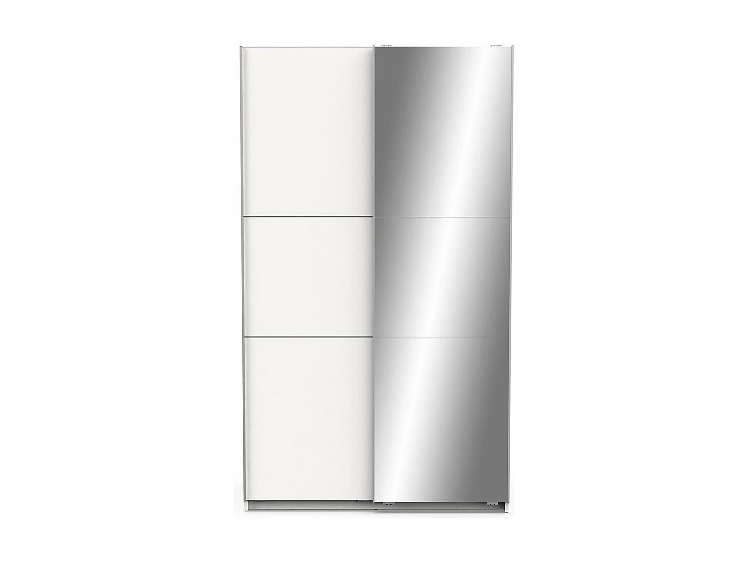Armoire 2 portes coulissantes et miroir Ghost - L116,5 cm