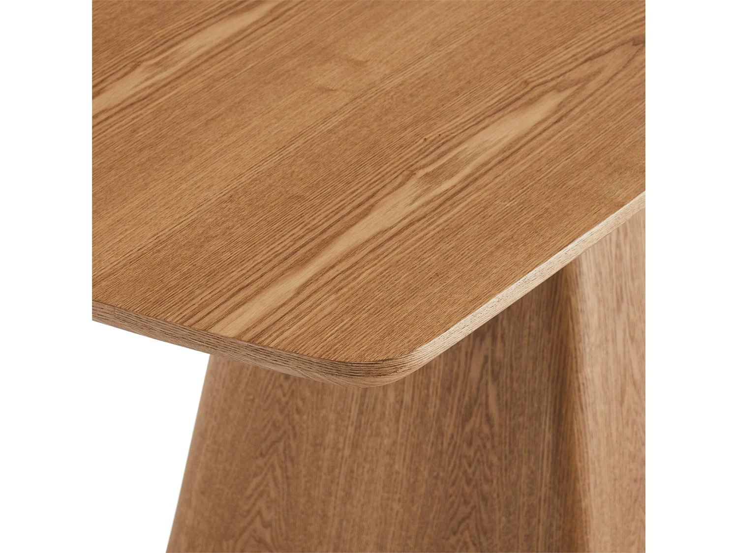 Table à manger Star - Rectangulaire - 6 couverts - MDF et placage de chêne - Naturel