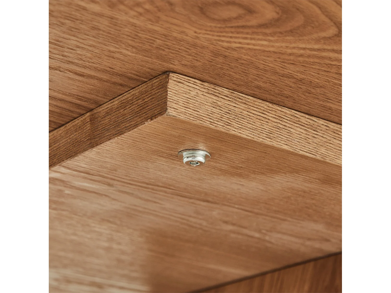 Table à manger Star - Rectangulaire - 6 couverts - MDF et placage de chêne - Naturel