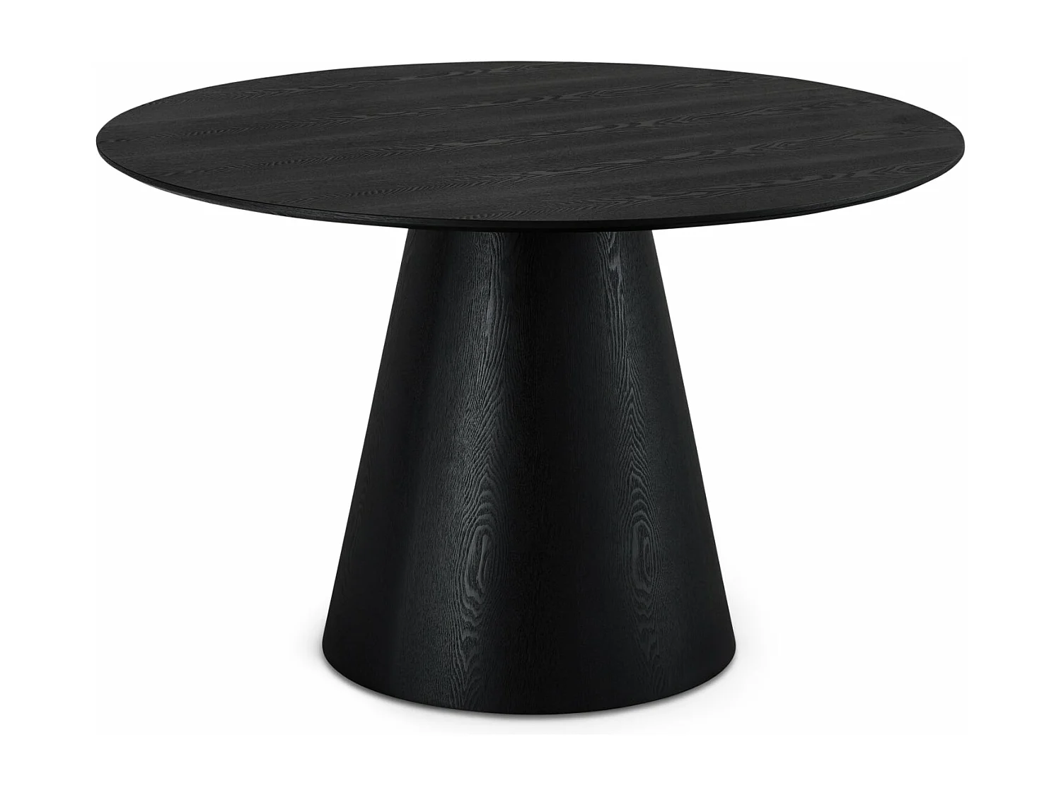 Ronde Eettafel Tango - 4 personen- MDF & eiken fineer - Zwart