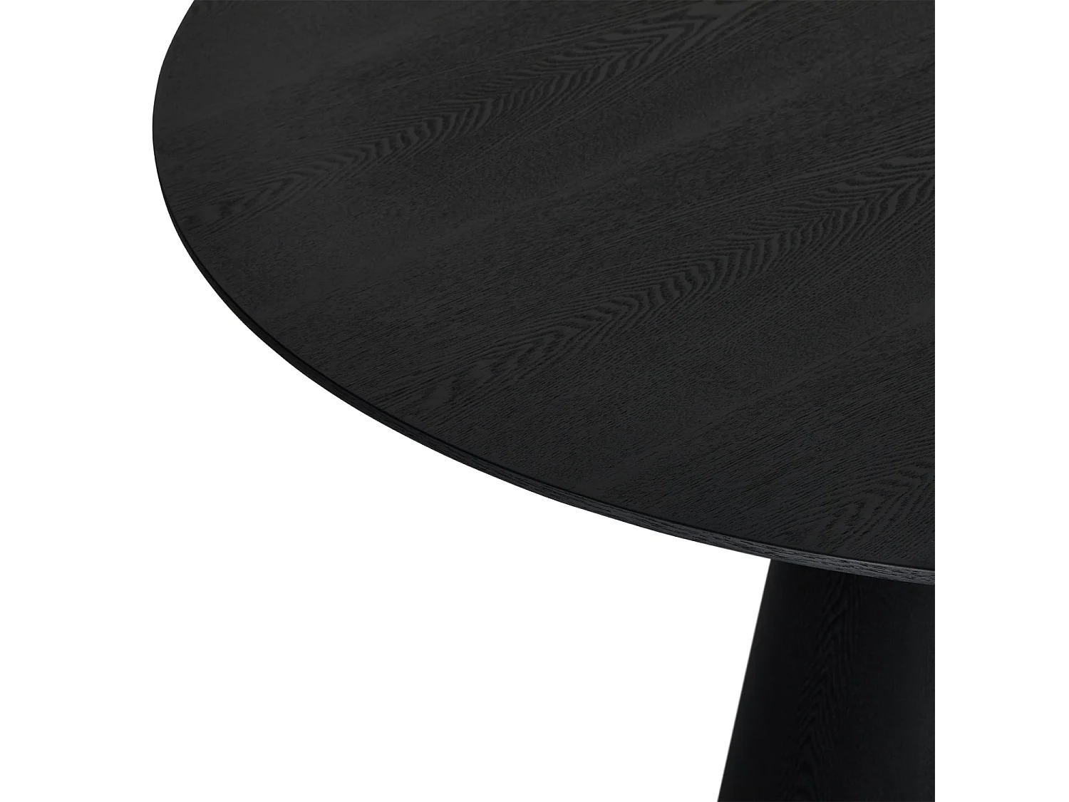 Ronde Eettafel Tango - 4 personen- MDF & eiken fineer - Zwart