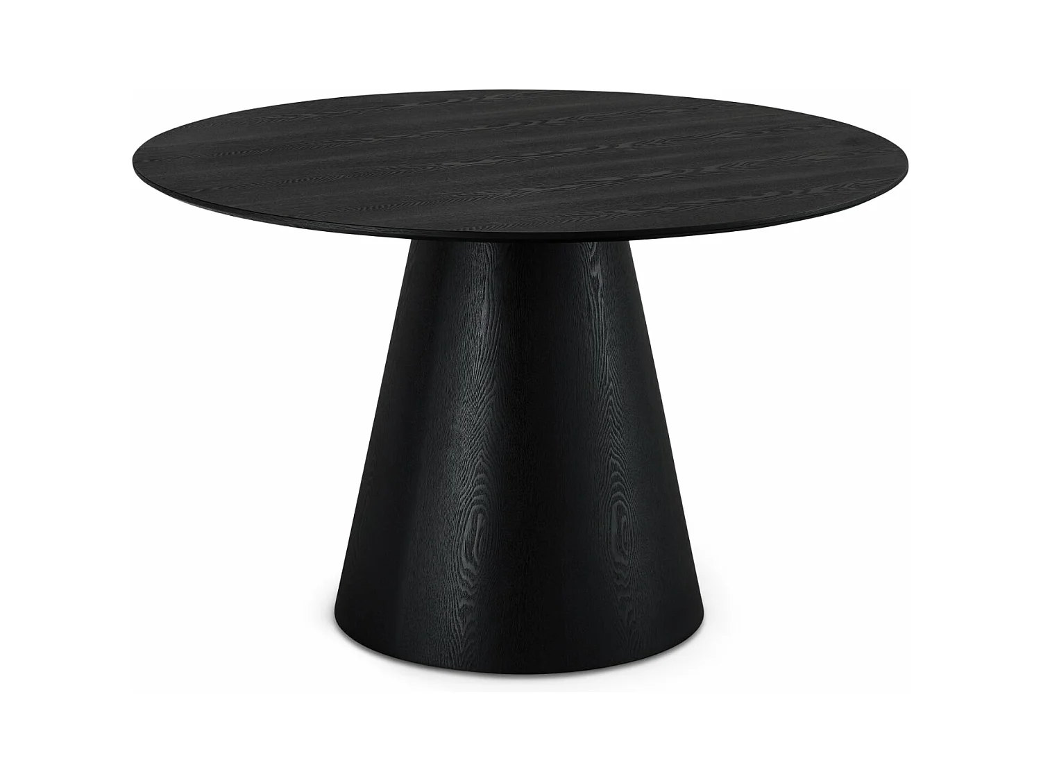 Ronde Eettafel Tango - 4 personen- MDF & eiken fineer - Zwart