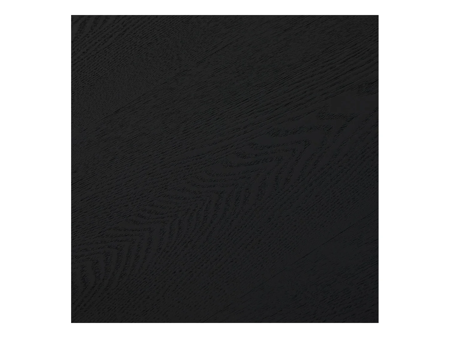 Table à manger Tango - Ronde - 4 couverts - MDF et placage de chêne - Noir