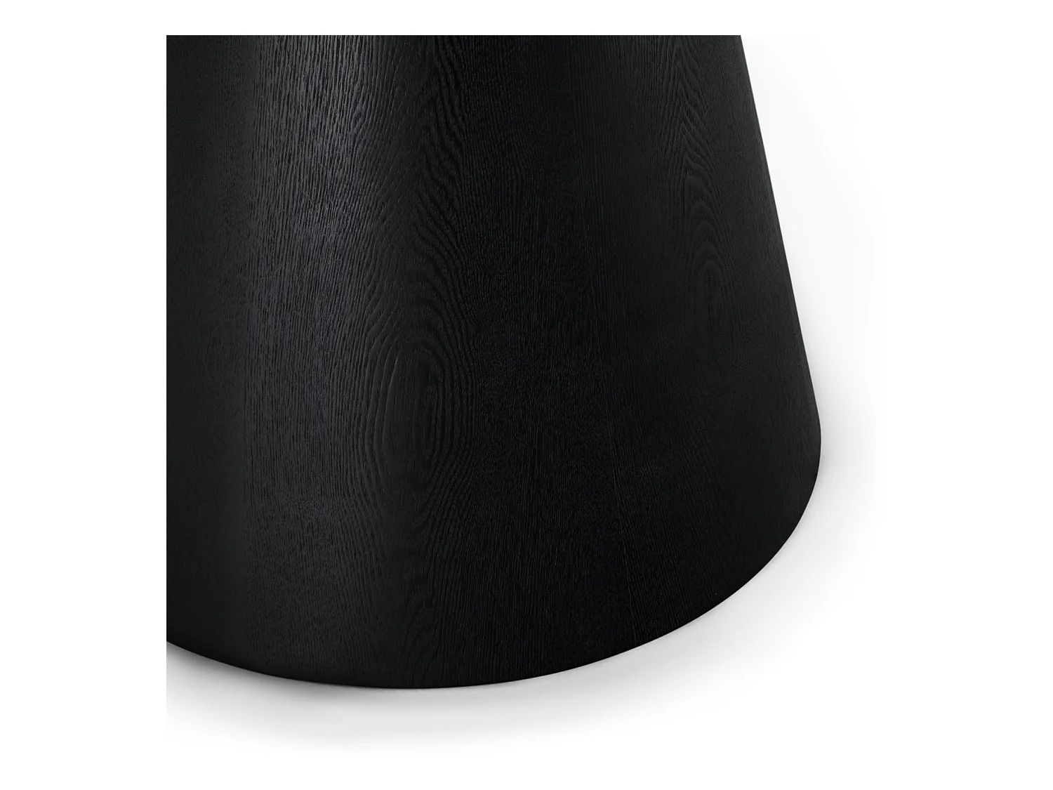Table à manger Tango - Ronde - 4 couverts - MDF et placage de chêne - Noir