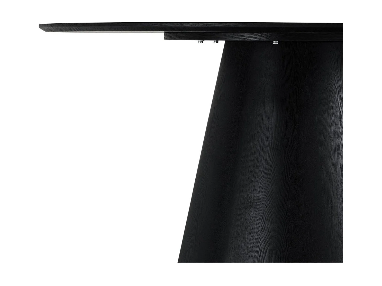 Ronde Eettafel Tango - 4 personen- MDF & eiken fineer - Zwart