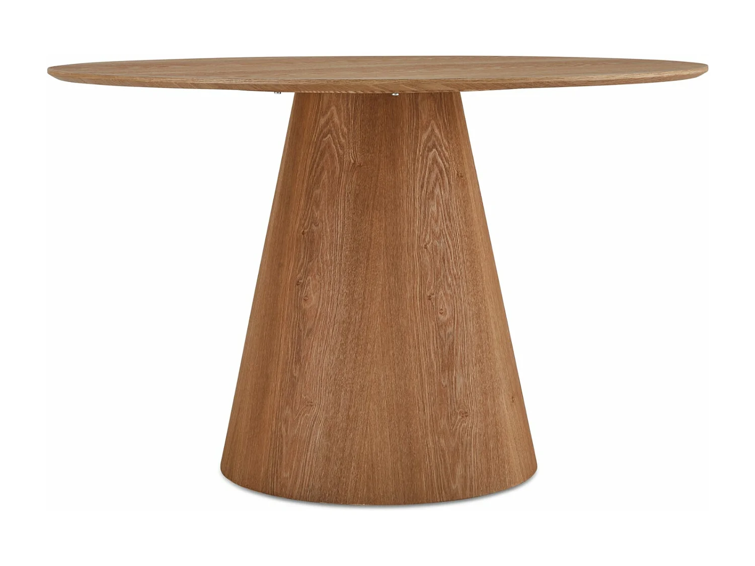 Table à manger Tango - Ronde - MDF et placage de chêne - Naturel