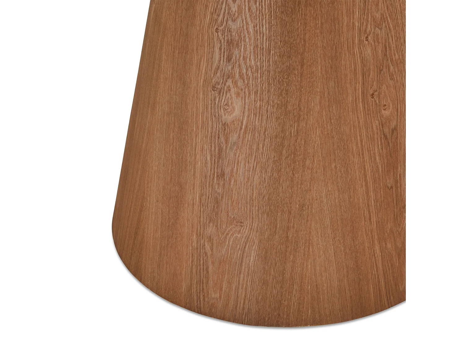 Table à manger Tango - Ronde - MDF et placage de chêne - Naturel