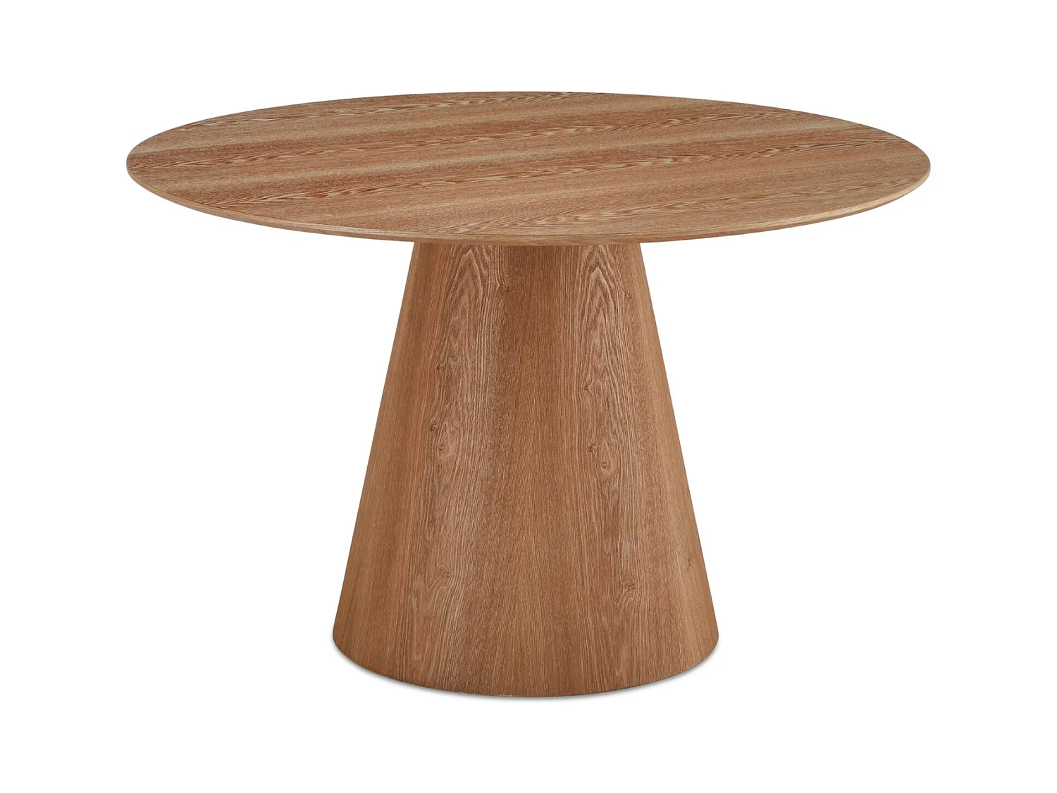 Table à manger Tango - Ronde - MDF et placage de chêne - Naturel