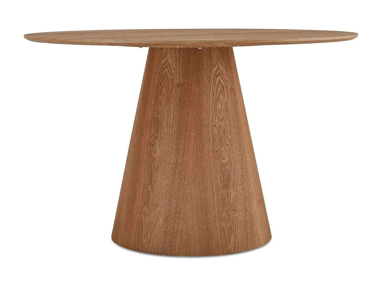 Table à manger Tango - Ronde - MDF et placage de chêne - Naturel