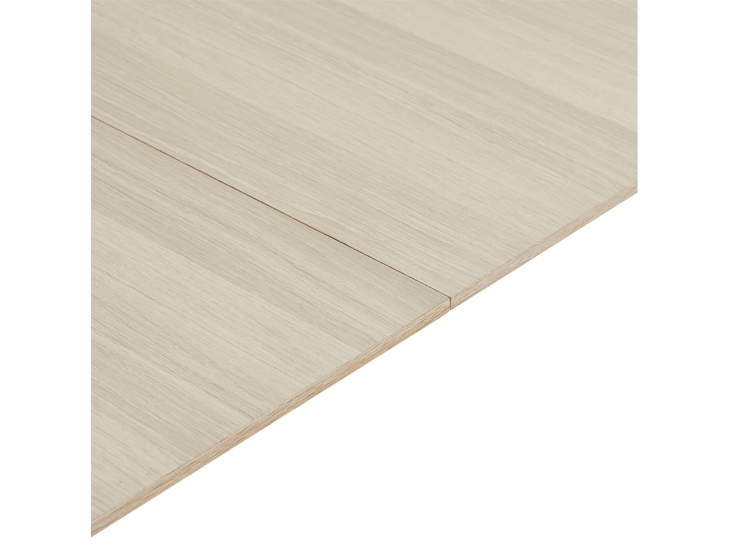 Table à manger extensible Porto - Rectangulaire - 6 couverts - Chêne massif et - huile blanche