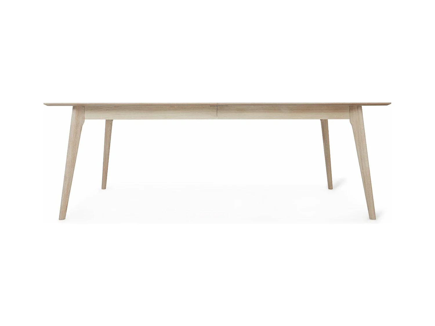 Rechteckiger Esstisch Ausziehbar Porto - 6 bis 10 Personen - Eichenholz & MDF - Weißöl