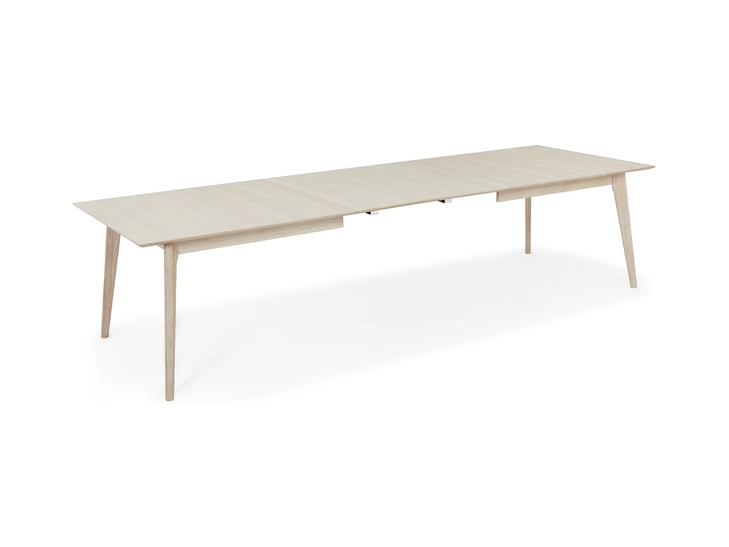 Rechteckiger Esstisch Ausziehbar Porto - 6 bis 10 Personen - Eichenholz & MDF - Weißöl