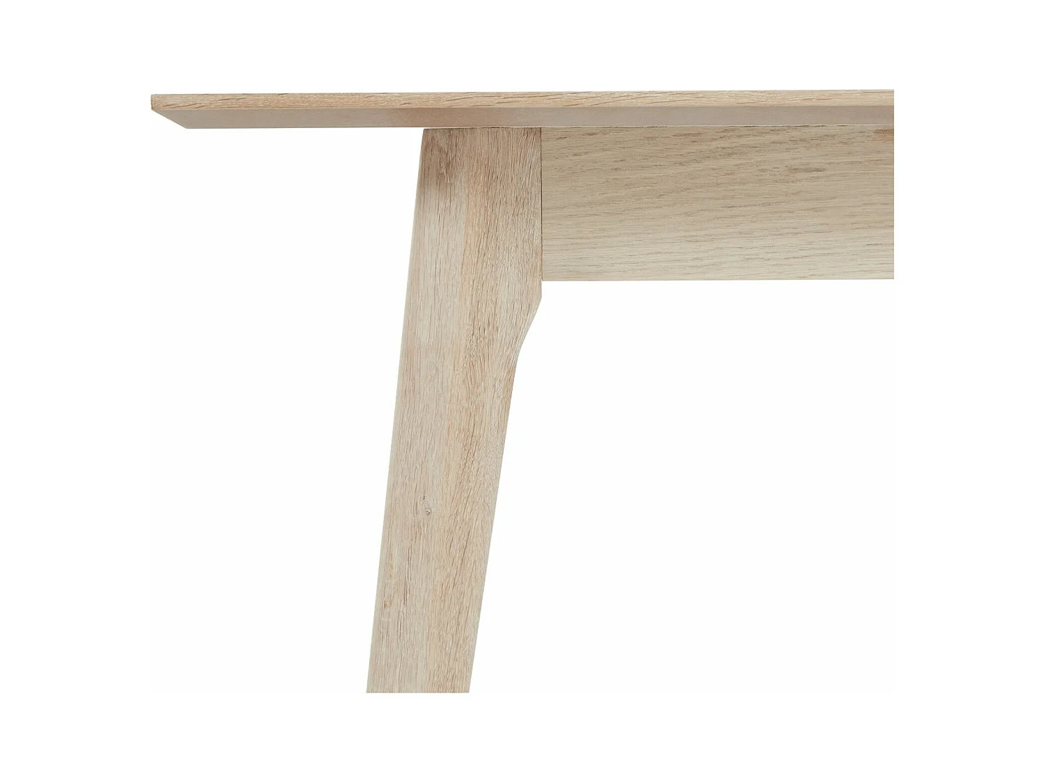 Rechteckiger Esstisch Ausziehbar Porto - 6 bis 10 Personen - Eichenholz & MDF - Weißöl