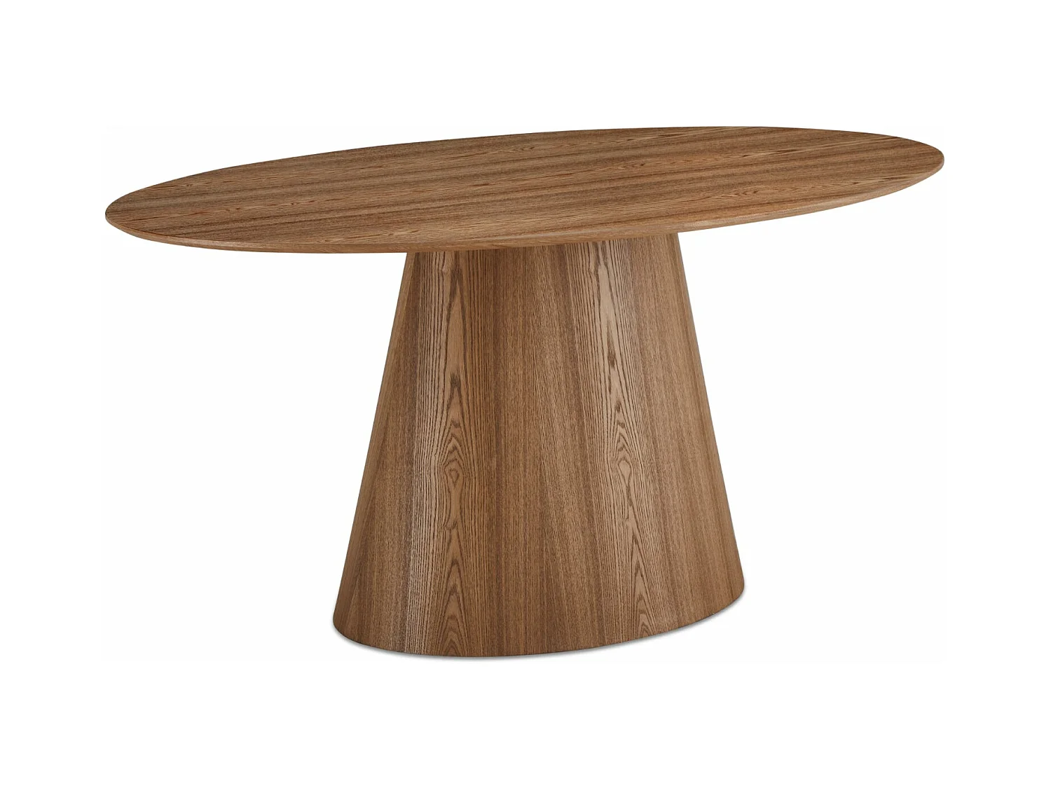 Table à manger Tango - Ovale - 6 couverts - MDF et placage de chêne - Naturel