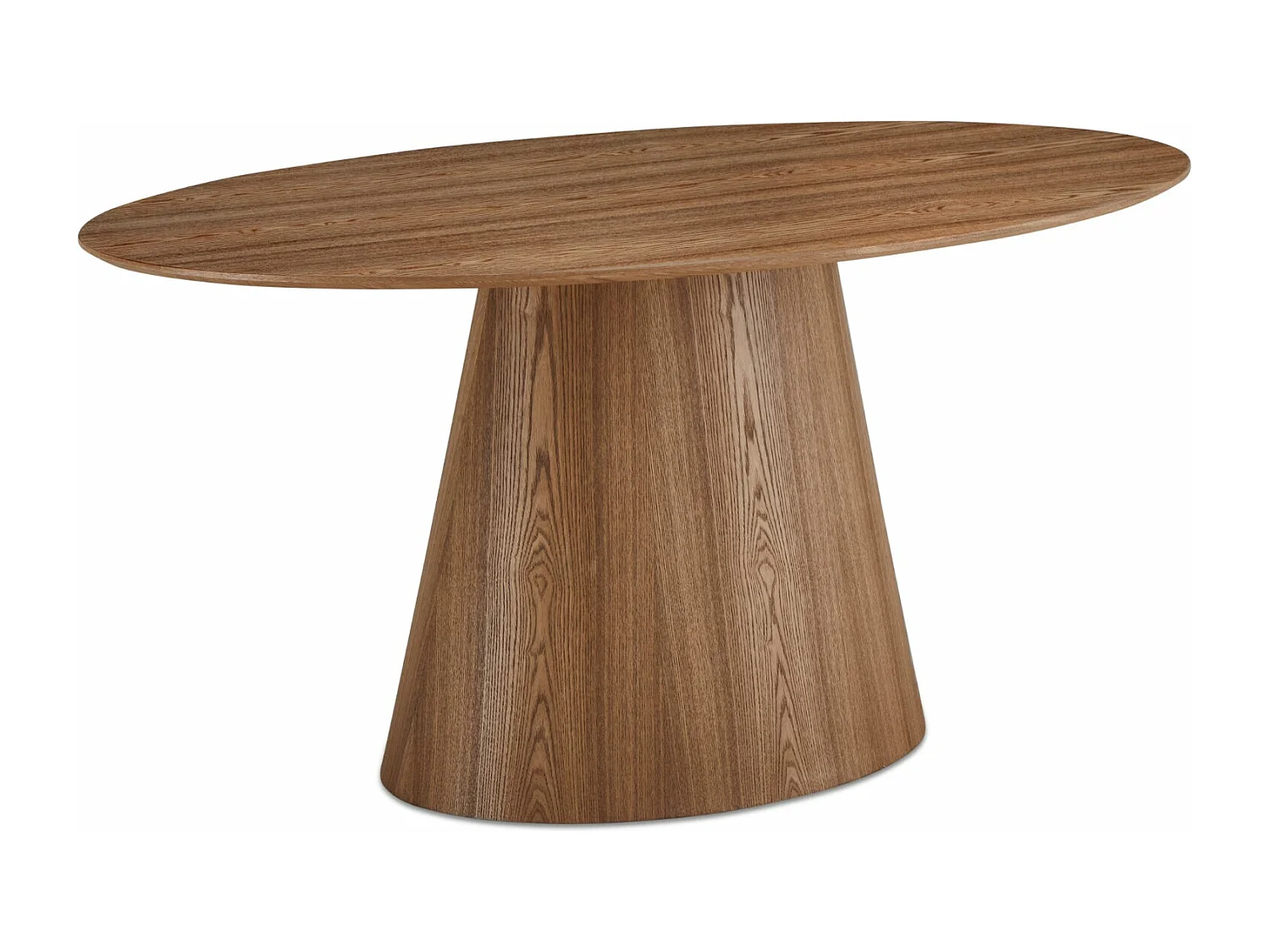 Table à manger Tango - Ovale - 6 couverts - MDF et placage de chêne - Naturel