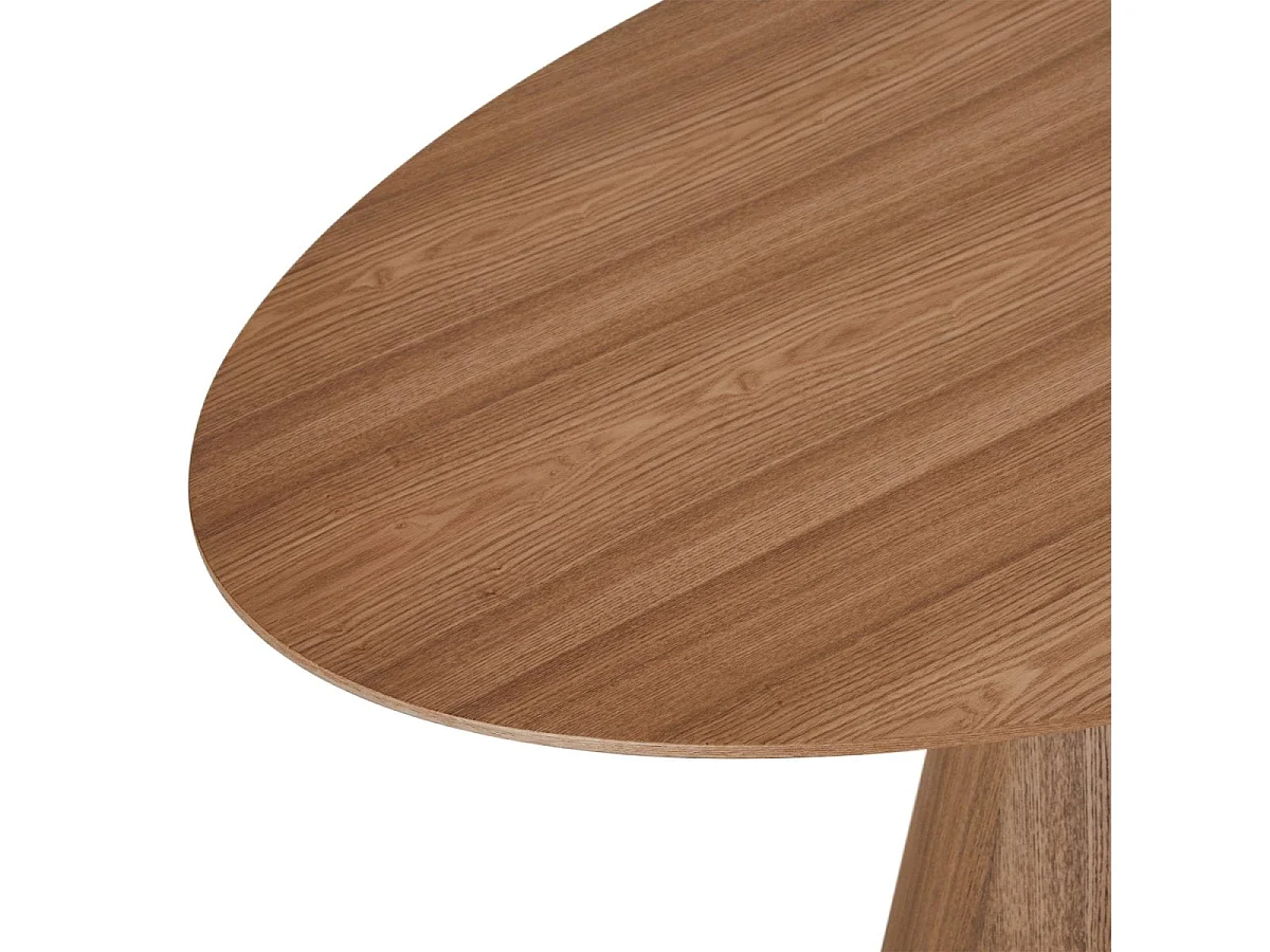 Table à manger Tango - Ovale - 6 couverts - MDF et placage de chêne - Naturel