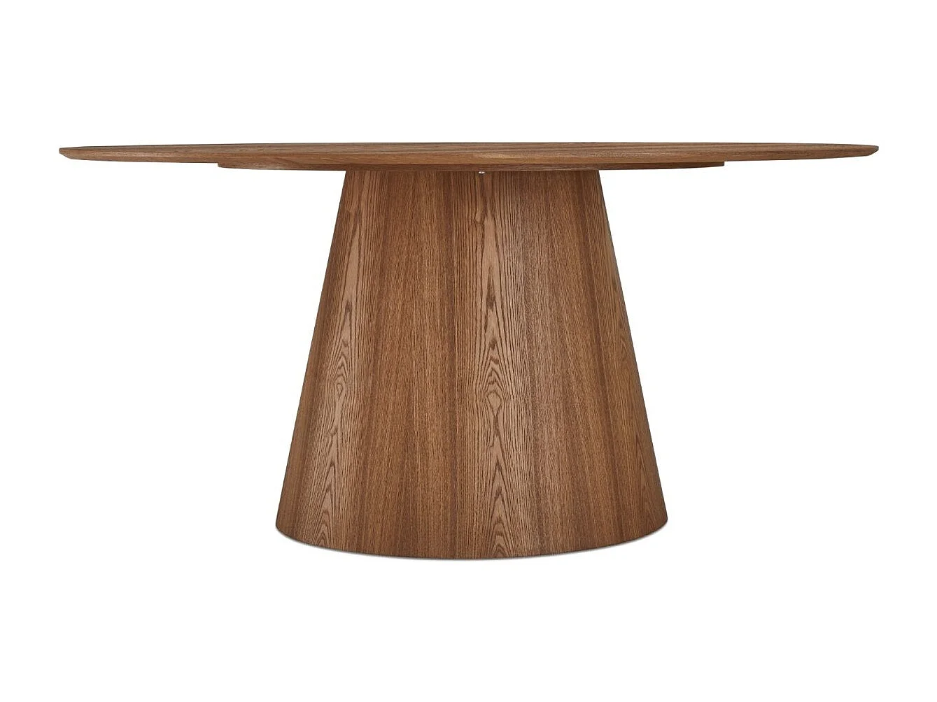 Table à manger Tango - Ovale - 6 couverts - MDF et placage de chêne - Naturel