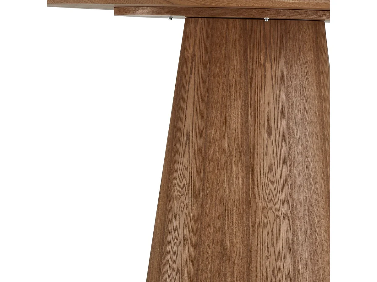 Table à manger Tango - Ovale - 6 couverts - MDF et placage de chêne - Naturel