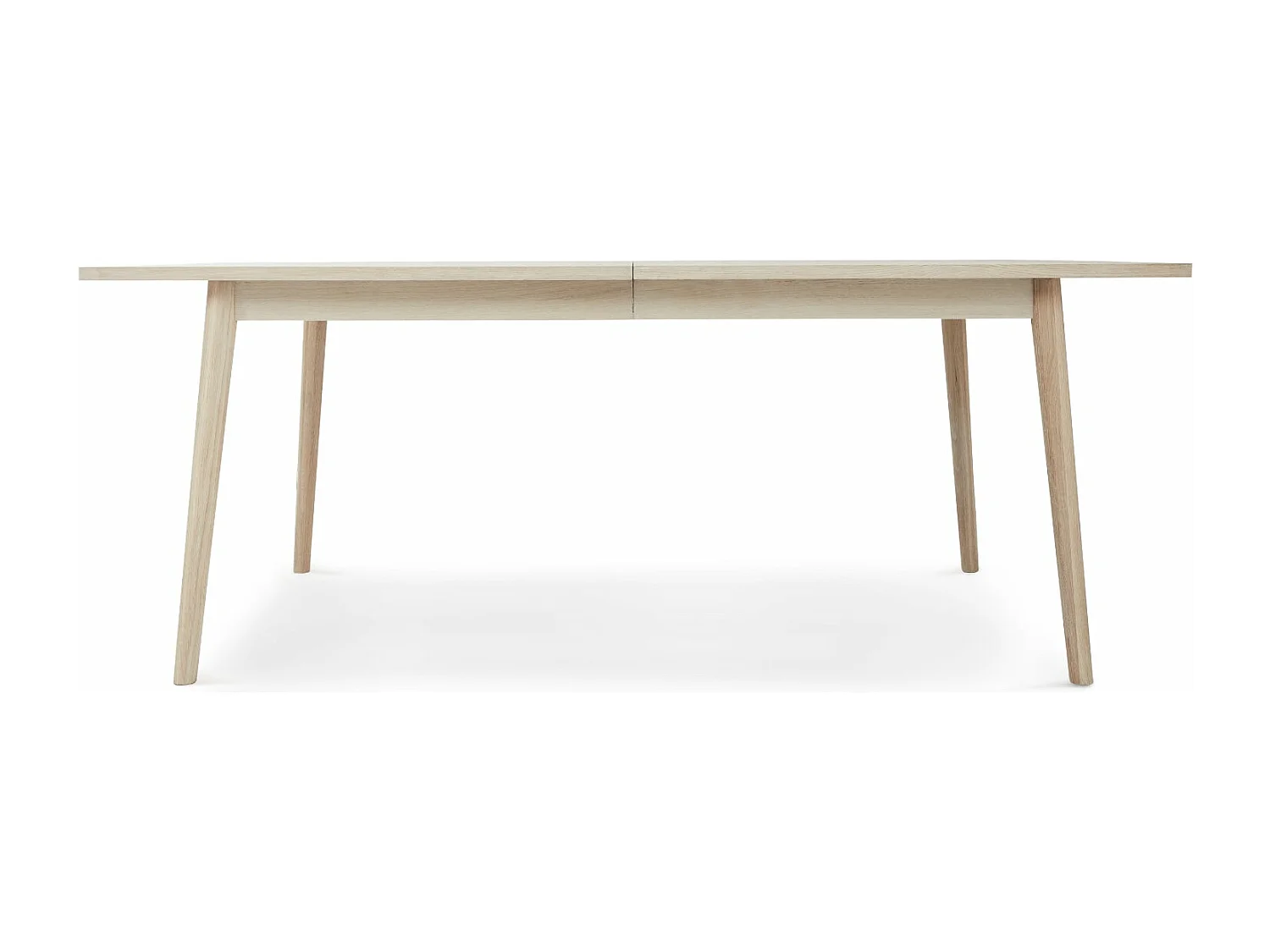Rechteckiger Esstisch Ausziehbar Nyborg - 6 bis 8 Personen - Eichenholz & MDF - Weißöl