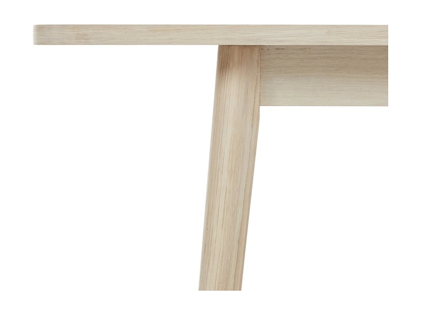 Rechthoekige Uitschuifbare eettafel Nyborg - 6 à 8 personen- MDF & eiken fineer - Witte olie