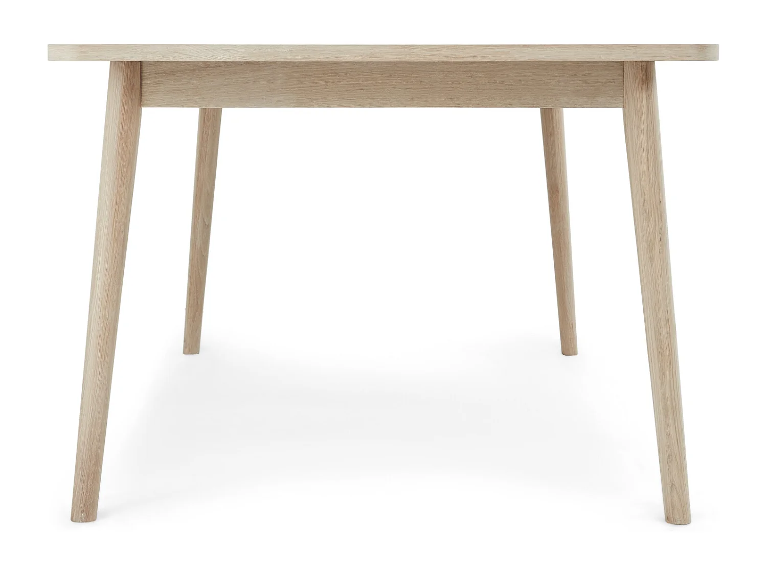 Table à manger extensible Nyborg - Rectangulaire - 6 à 8 couverts - Chêne massif et - huile blanche