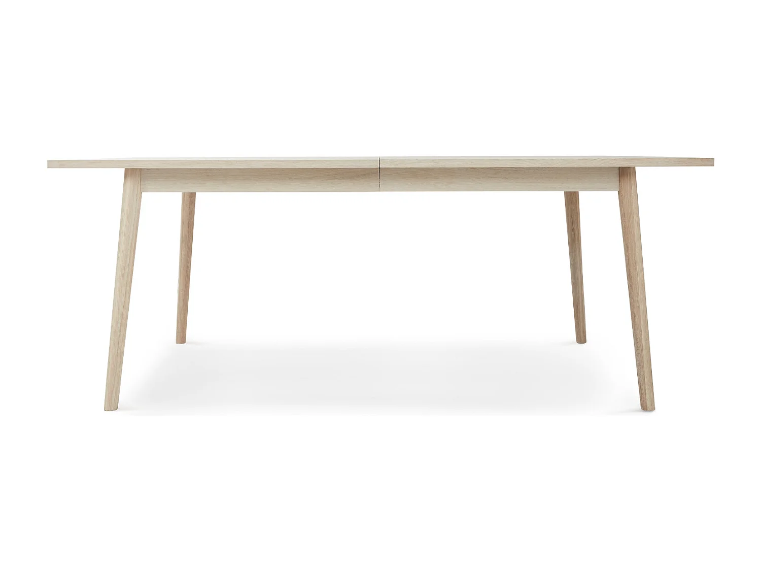 Table à manger extensible Nyborg - Rectangulaire - 6 à 8 couverts - Chêne massif et - huile blanche