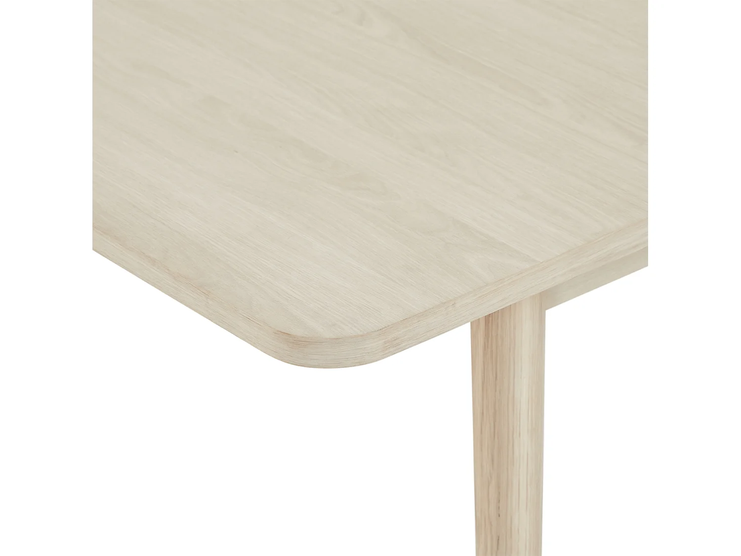 Table à manger extensible Nyborg - Rectangulaire - 6 à 8 couverts - Chêne massif et - huile blanche