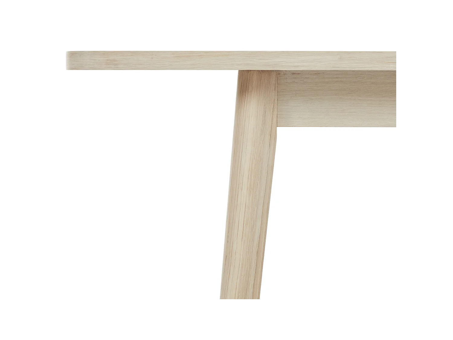 Table à manger extensible Nyborg - Rectangulaire - 6 à 8 couverts - Chêne massif et - huile blanche