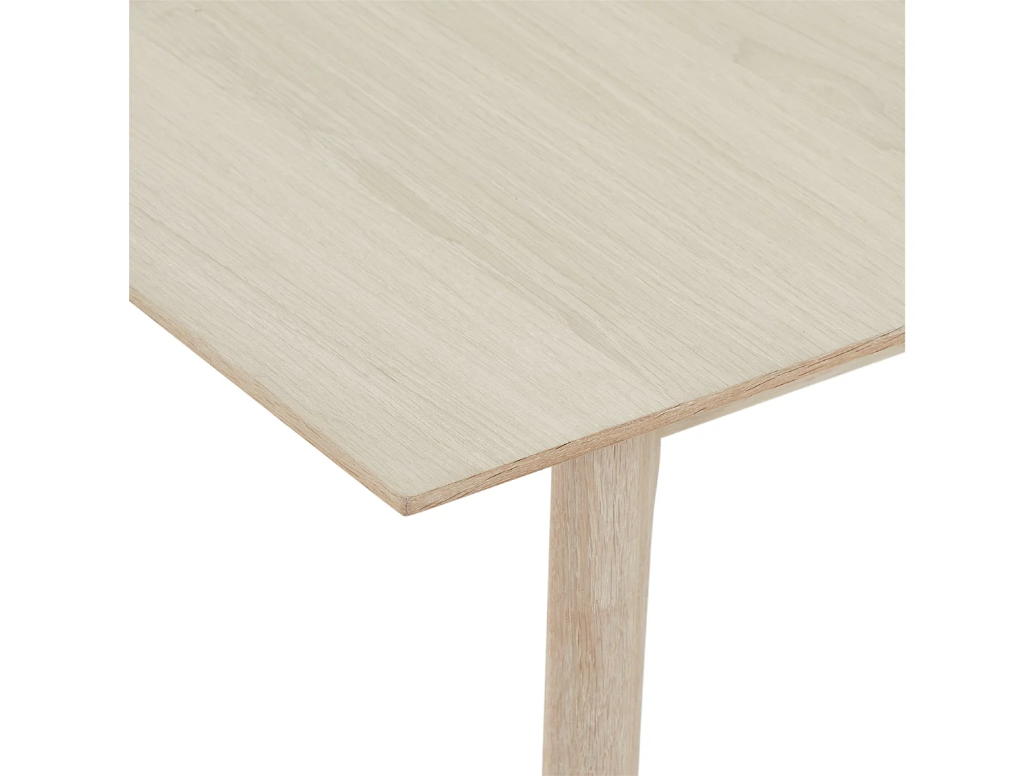 Rechthoekige Uitschuifbare eettafel Porto - 6 personen- MDF & eiken fineer - Witte olie