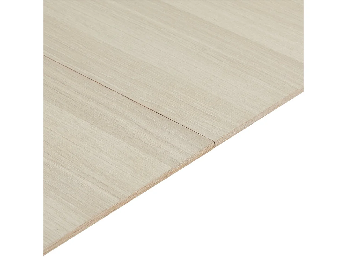 Rechthoekige Uitschuifbare eettafel Porto - 6 personen- MDF & eiken fineer - Witte olie