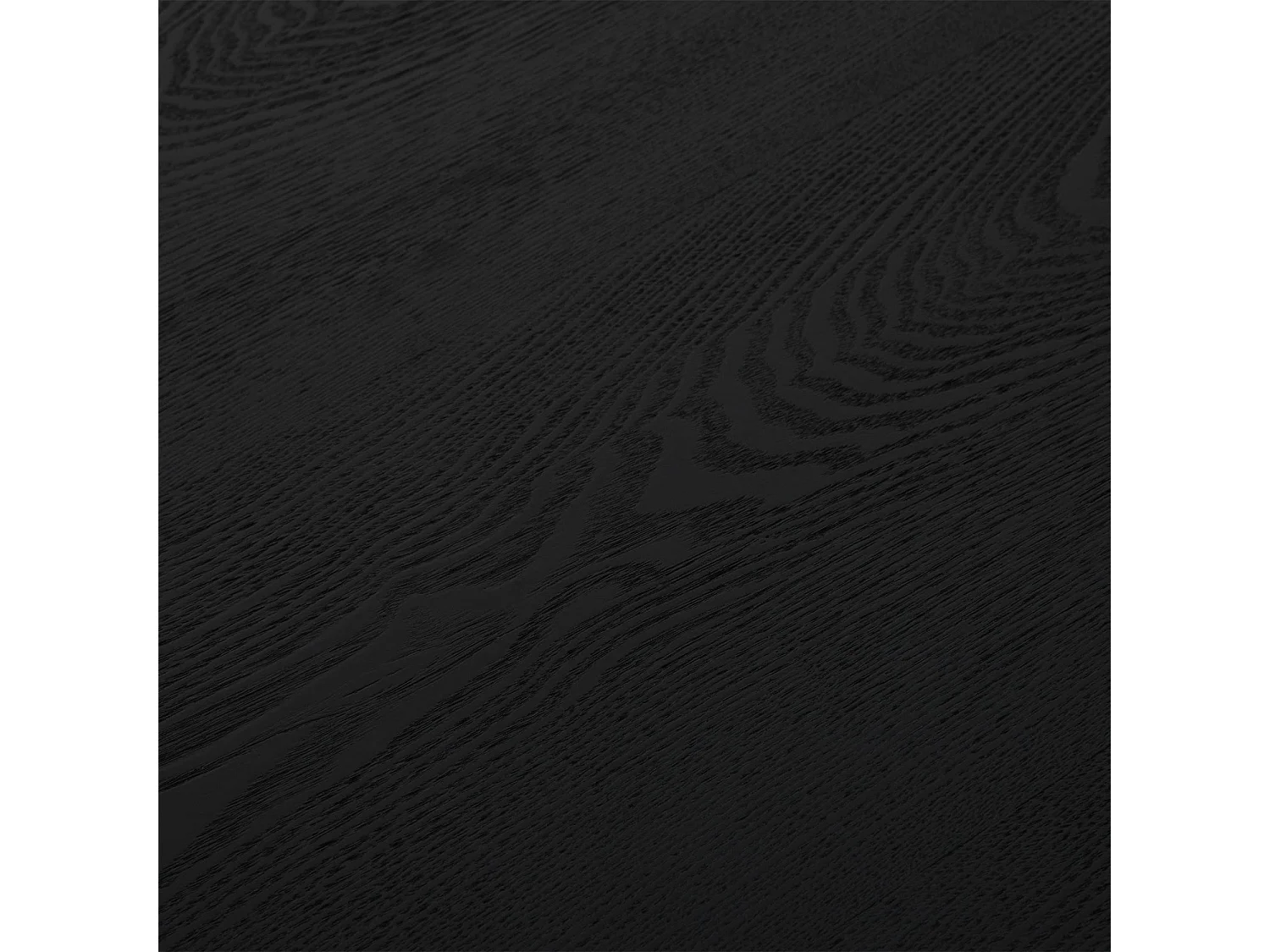 Table à manger Tango - Ovale - 6 couverts - MDF et placage de chêne - Noir