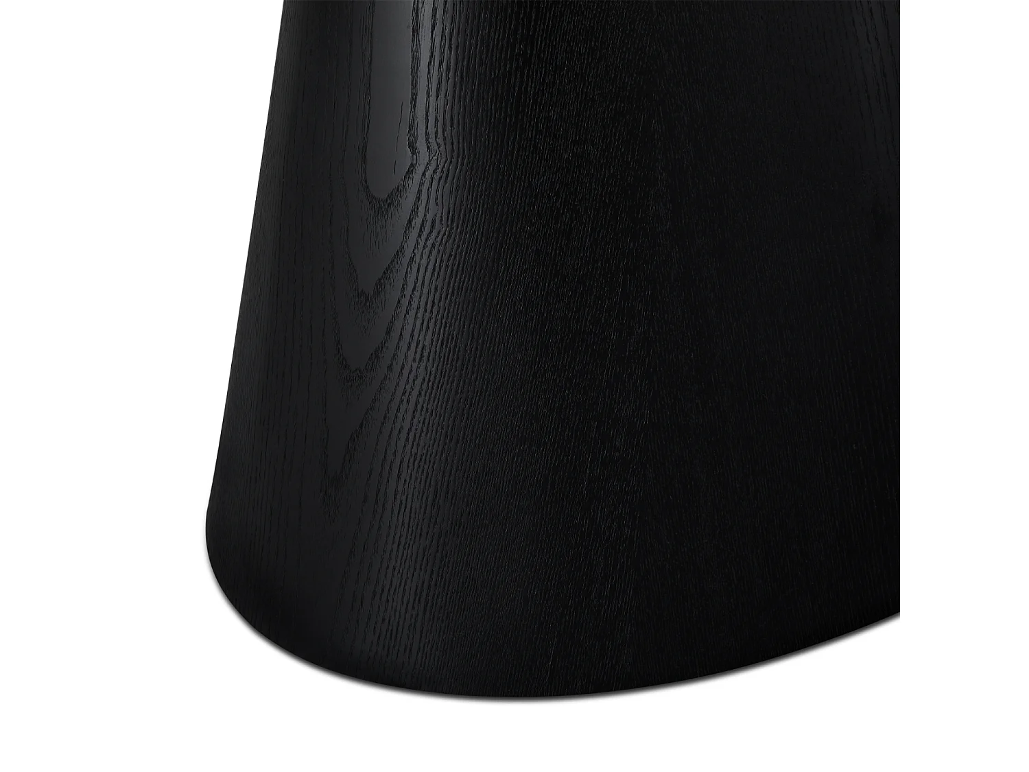 Table à manger Tango - Ovale - 6 couverts - MDF et placage de chêne - Noir