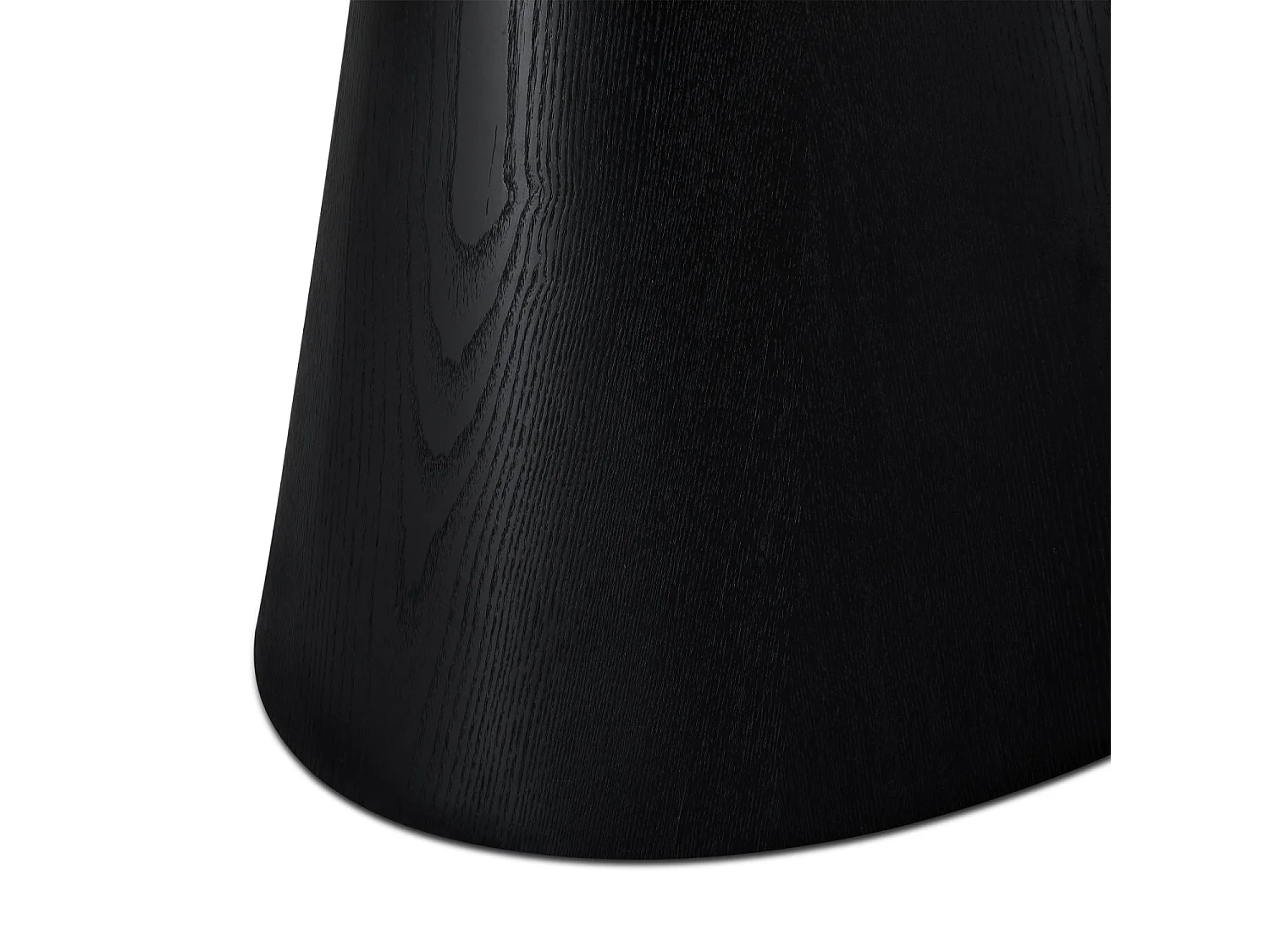 Table à manger Tango - Ovale - 6 couverts - MDF et placage de chêne - Noir