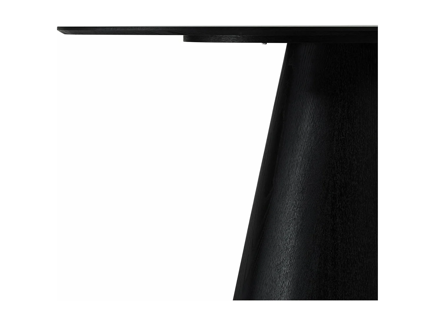 Table à manger Tango - Ovale - 6 couverts - MDF et placage de chêne - Noir