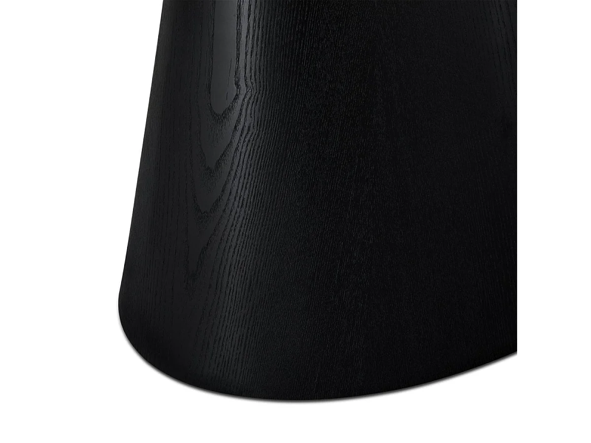 Table à manger Tango - Ovale - 6 couverts - MDF et placage de chêne - Noir