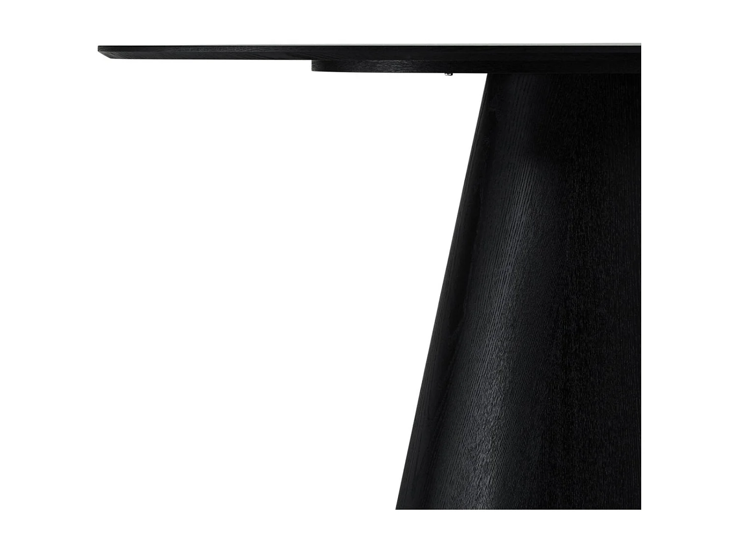 Table à manger Tango - Ovale - 6 couverts - MDF et placage de chêne - Noir