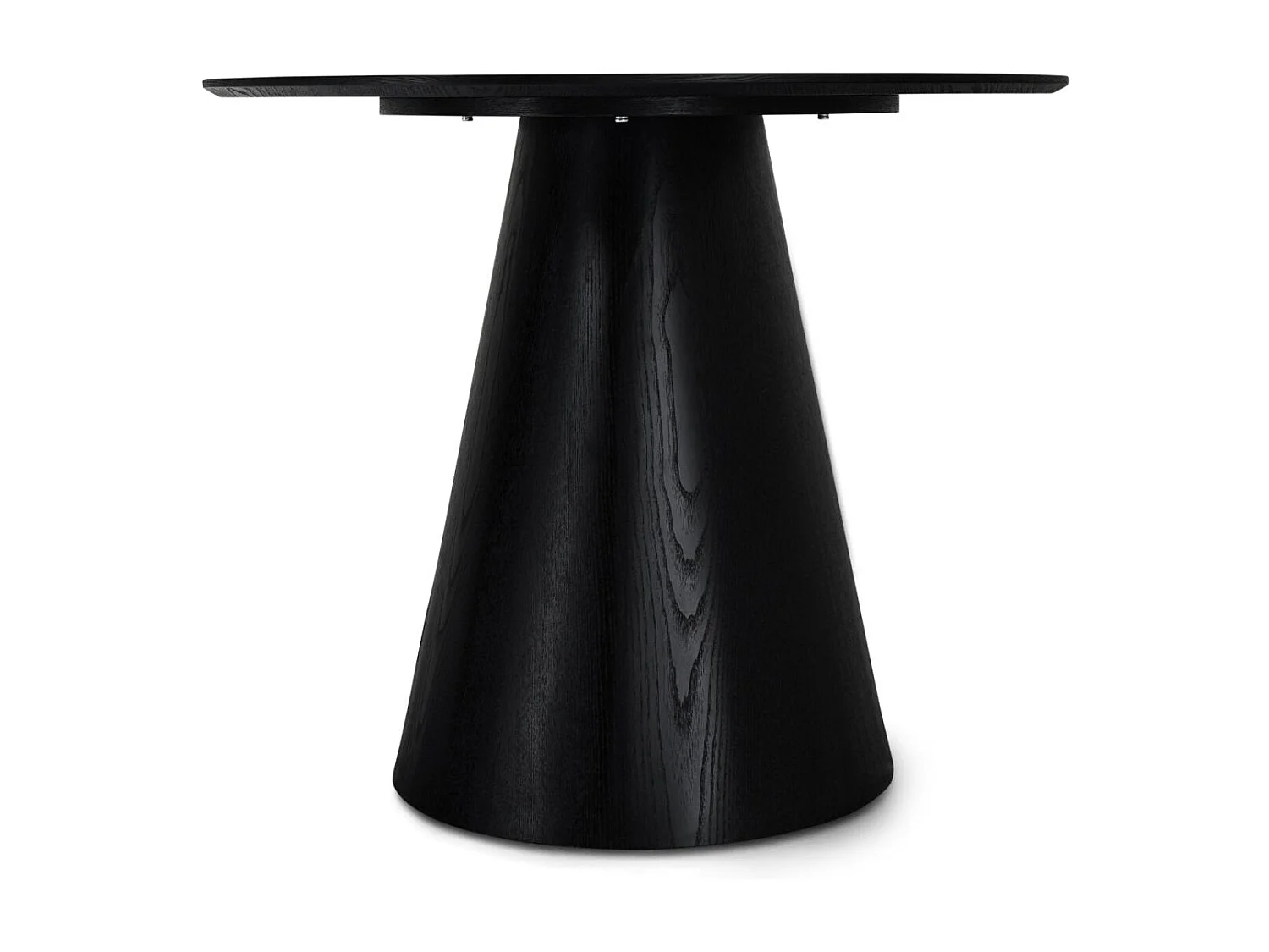 Table à manger Tango - Ovale - 6 couverts - MDF et placage de chêne - Noir