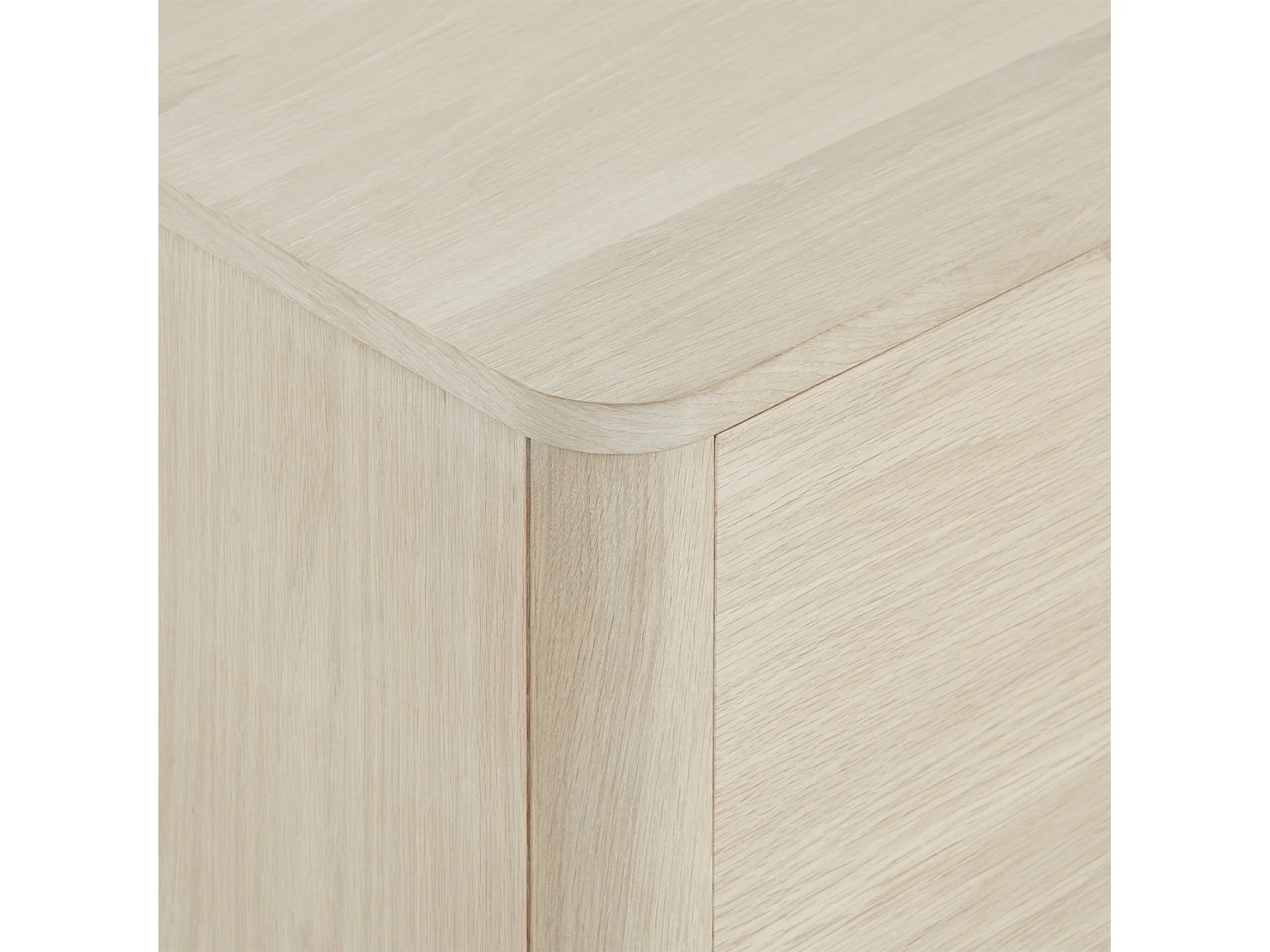 Buffet Nyborg avec 2 portes et 3 tiroirs - Chêne massif et MDF - huile blanche