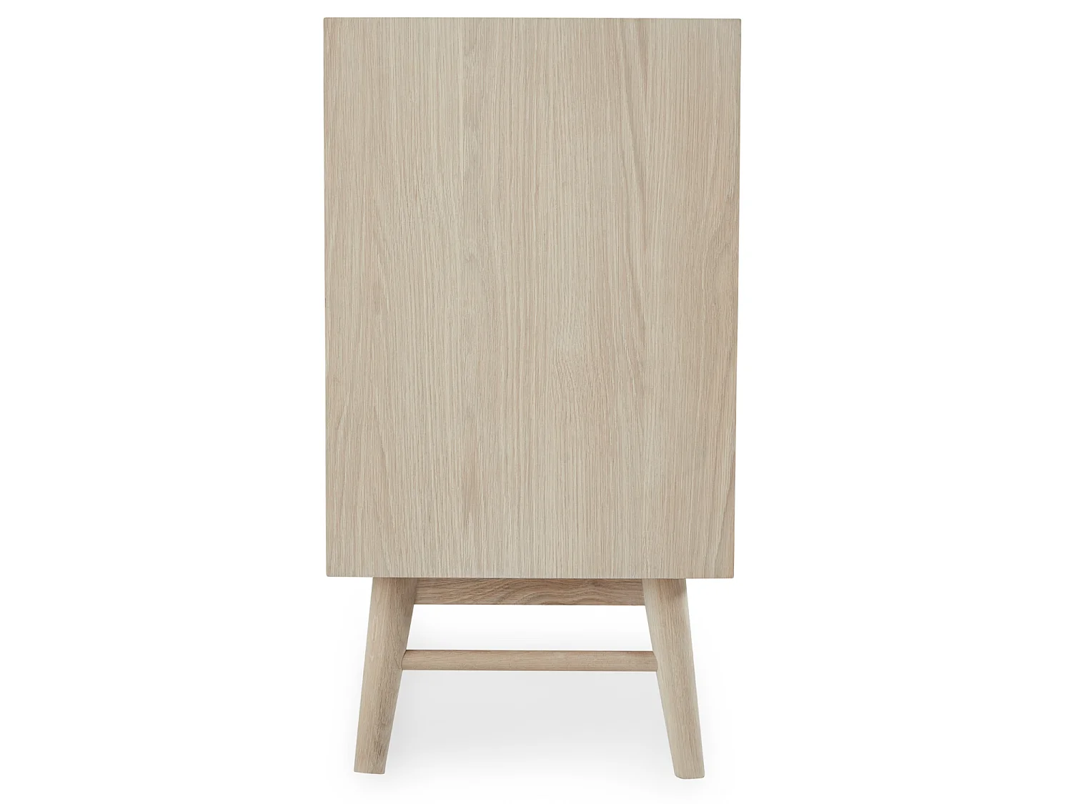 Buffet Porto avec 3 portes et 2 tiroirs - Chêne massif et MDF - huile blanche